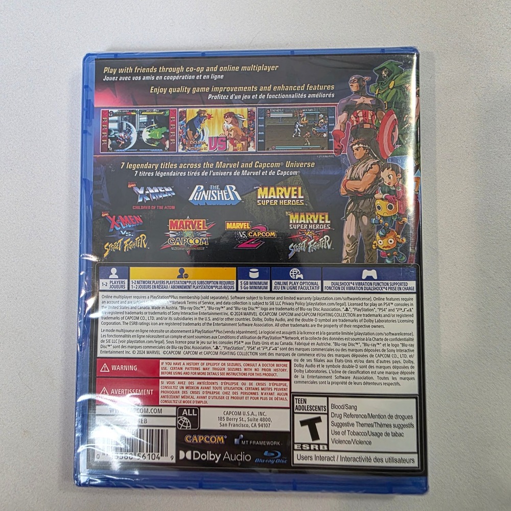 Capcom Marvel vs Capcom Fighting Collection PS4 New Sealed Comic Included - Picture 2 of 3